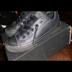 Leather converse kids shoes